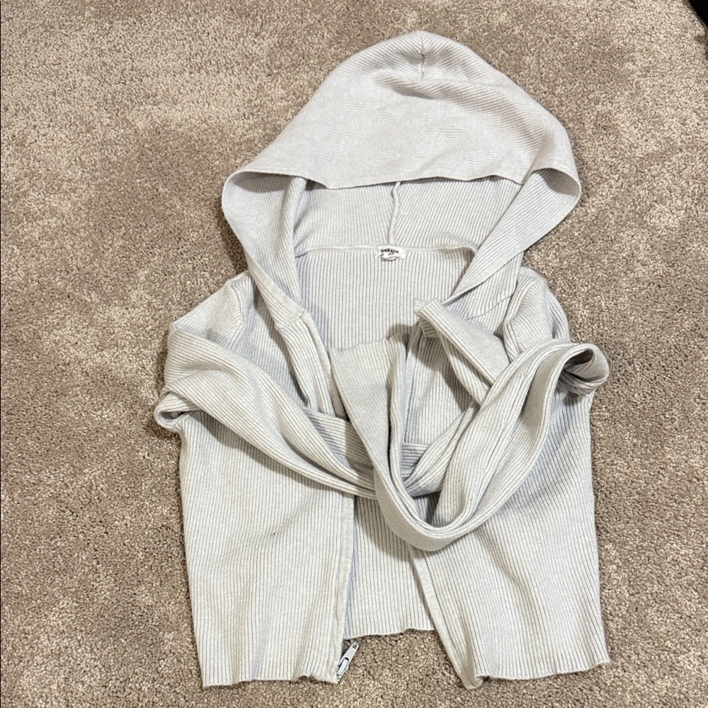 Garage Light Gray Hooded Cardigan